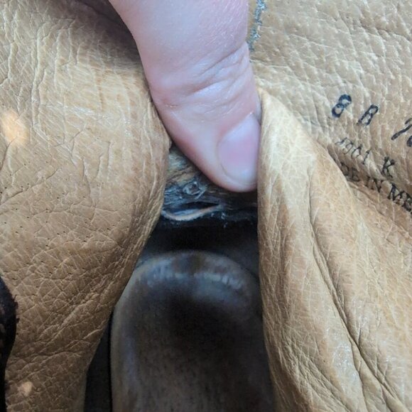 Frye Brown Leather Lace Up Combat Boots Women Size 8 - Picture 8 of 9